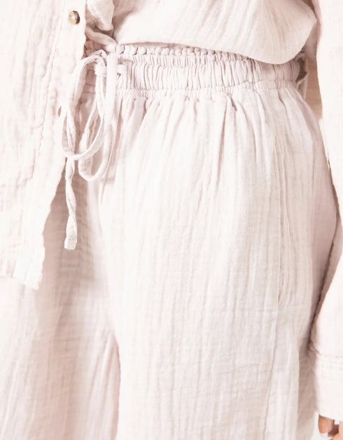 WIDE LEG MUSLIN TROUSER